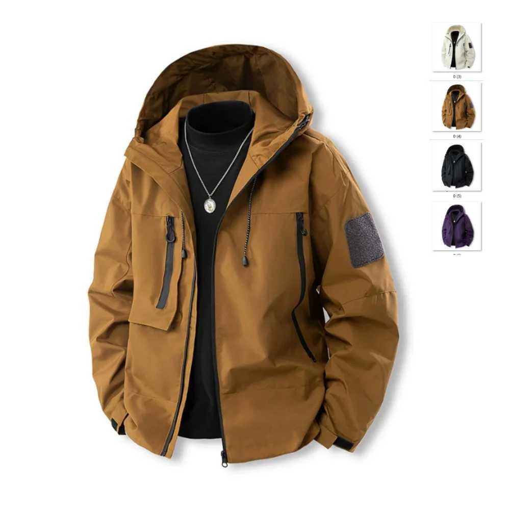 New Style Men Hiking Jackets Hooded Outdoors Motorcycle Windproof Clothing Casual Street Wear Coats Men Windbreaker Autumn W250815