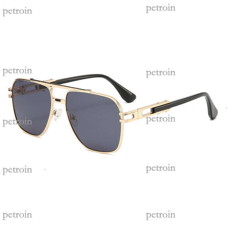 New Double Beam High Quality Metal Frame UV400 Sunglasses Men