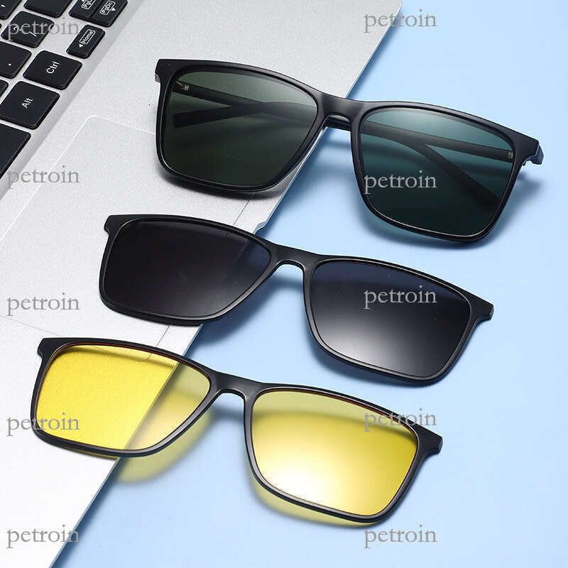 New Magnetic TR90 Blue Light Blocking Set Multi-Color Switchable Unisex Sun Protection Polarized Sunglasses