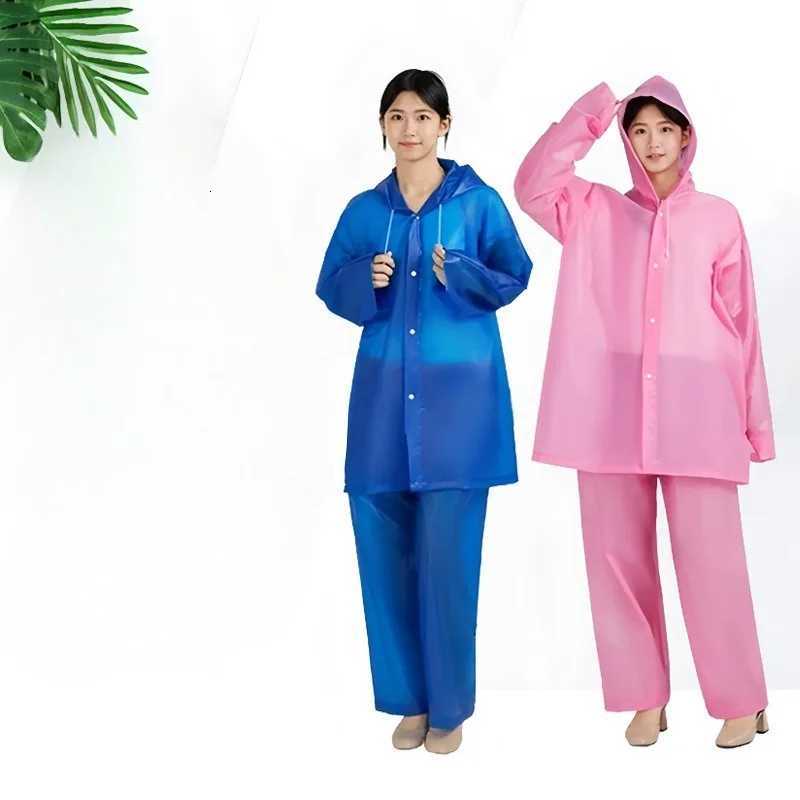 Be Prepared for Torrential Rains with Our Non-Disposable EVA Adult Raincoat Set Extra Thick Long and Stylish Matte Split Rain Y250814