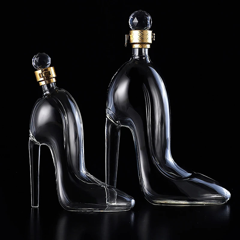 375ml 700ml High-Heels Shoes Shaped Whisky Decanter Glass Crystal Merlot Rum Vodka Wine Bottle Liquor Dispenser Bar Tools 250809