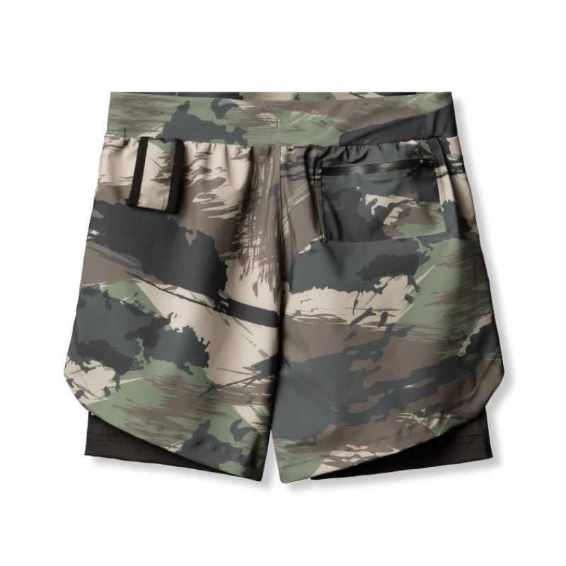 Fashion Gym Shorts for Men Clothing Casual Sweatpants Outdoor Running and Cycling Breathable Double-layer Shorts Men Y250814