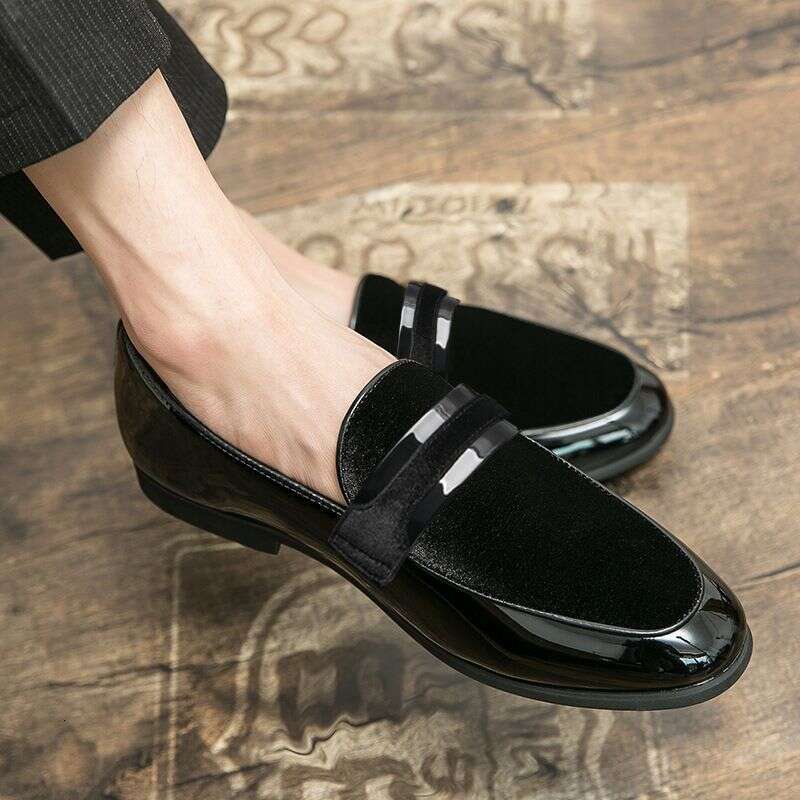 Cross Border New Business Autumn And Winter Slip On Black Hot Selling Formal Men's Leather Shoes