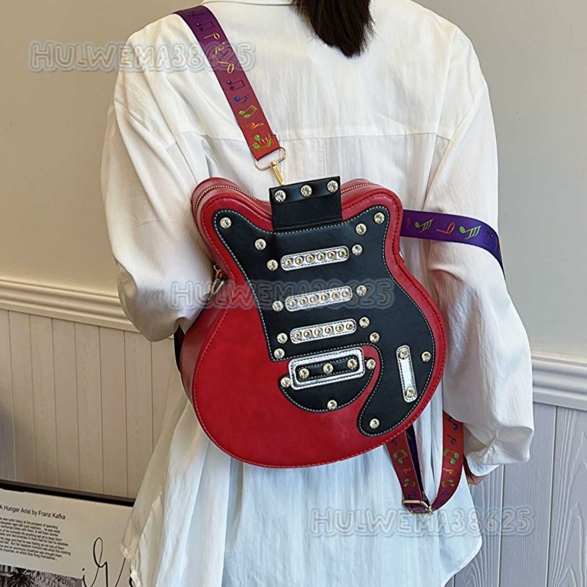 Small Niche Design Bag for Women New Style Personalized Guitar Shoulder Bag Commuting Small Backpack for Women H250814