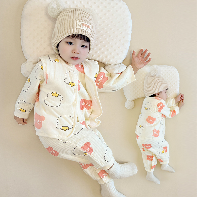 childhood comfort babys autumn winter thermal antiwind cotton vest