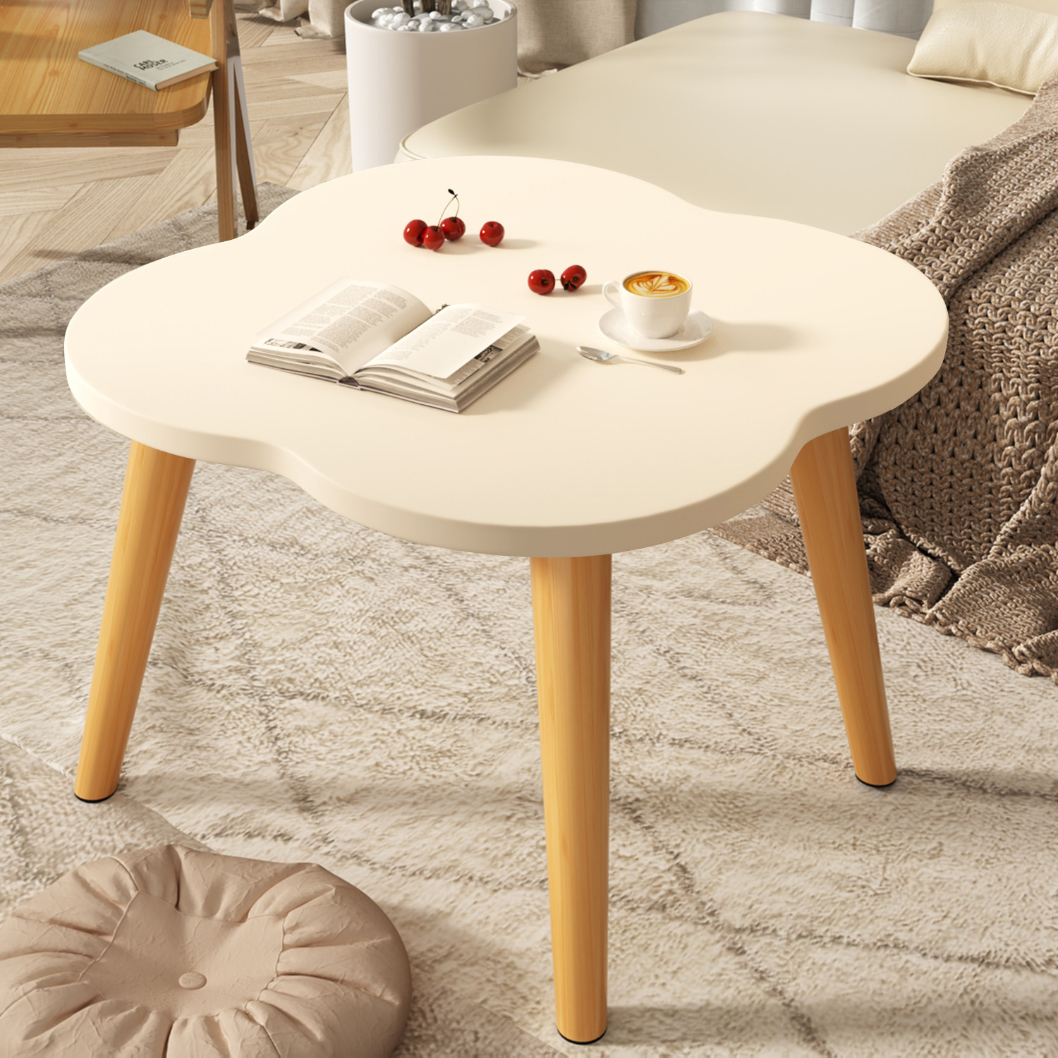 M8154 New small apartment creative bay window table light luxury small round table balcony tea table
