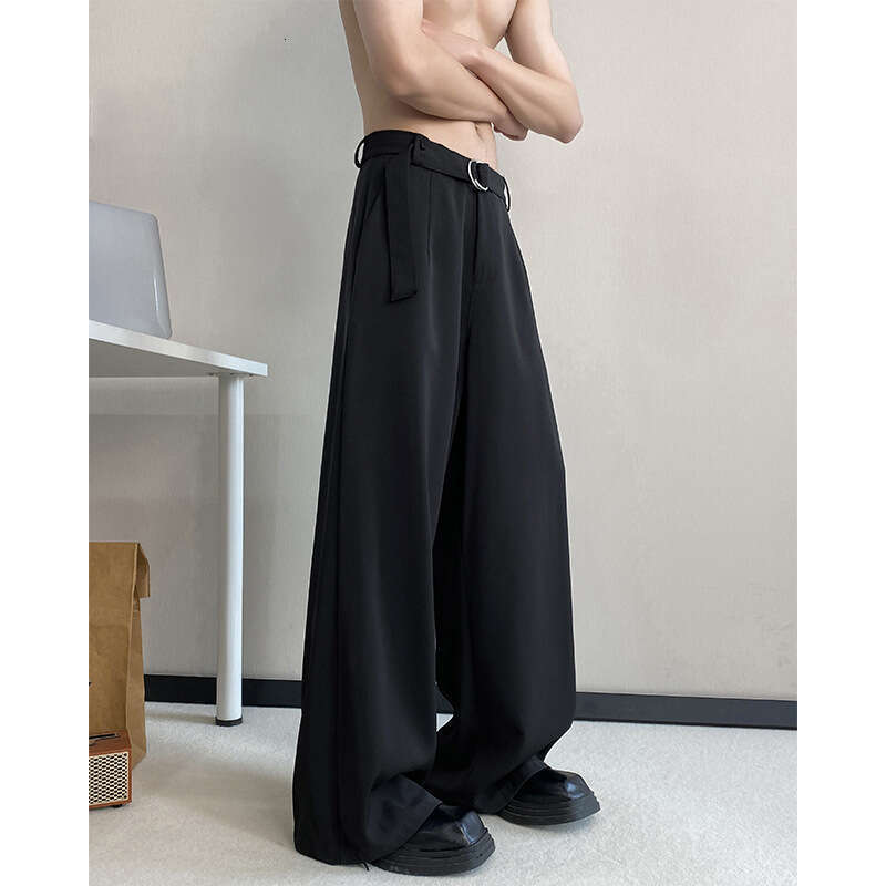 Cleanfit Scimitar Trousers Men Spring Loose High-End Casual Trendy American Style Draped Wide-Leg Pants B5