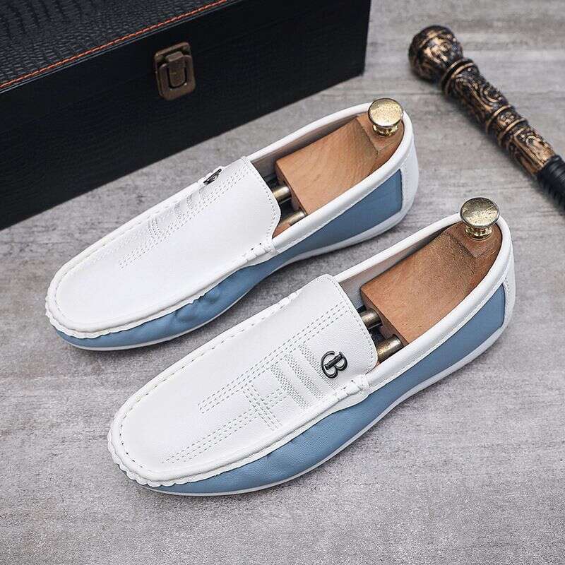 Summer New Trend Casual White Bean Versatile Set Foot Leather Soft Sole Lefu Men's Shoes