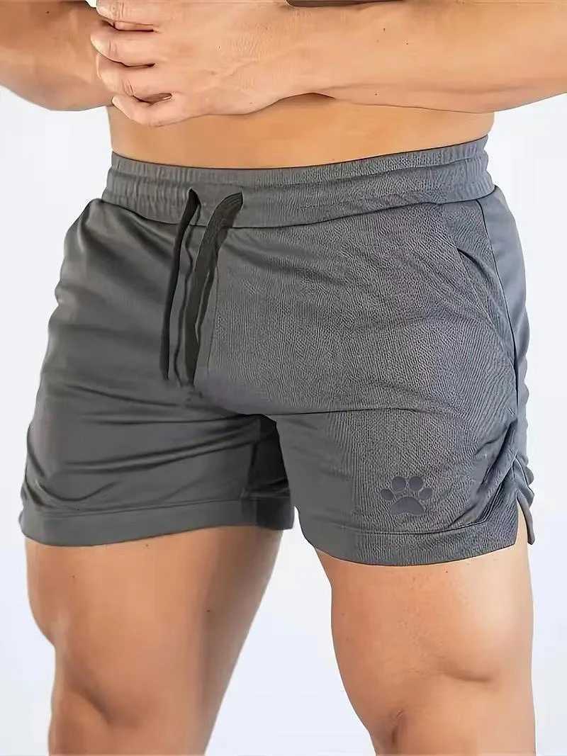 Mens fashion Bear paw print casual shorts Fitness shorts Summer outdoor jogging shorts Mens home pants Popular fitness shorts Y250814