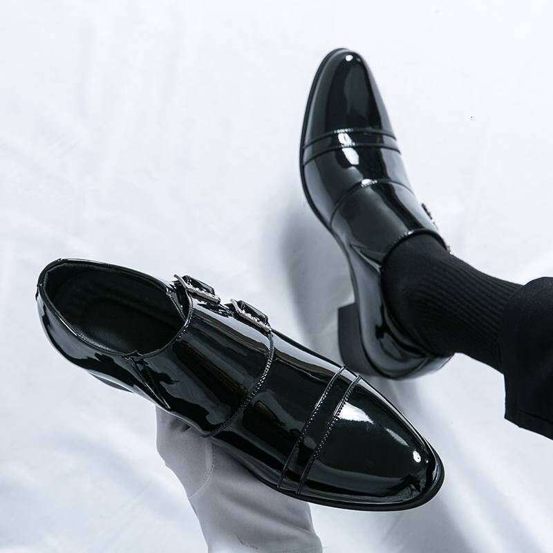 Mens Size Pointed Leather Casual Fashion Business Men's Wedding Toe Comfortable Server Shoes