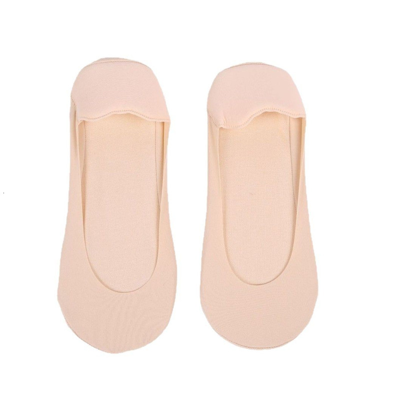 Ice Silk Women, Summer Heel Sponge Invisible Boat Socks, Versatile Non-Slip Socks for Flats and High Heels, Essential Artifact