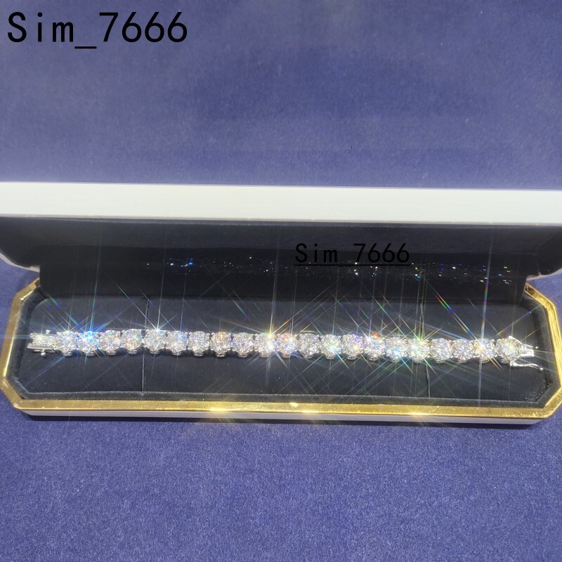 Newest Designer Sterling Silver Bracelet Wholesale Charms Fashion Jewelry Bracelets VVS Moissanite Tennis Chain