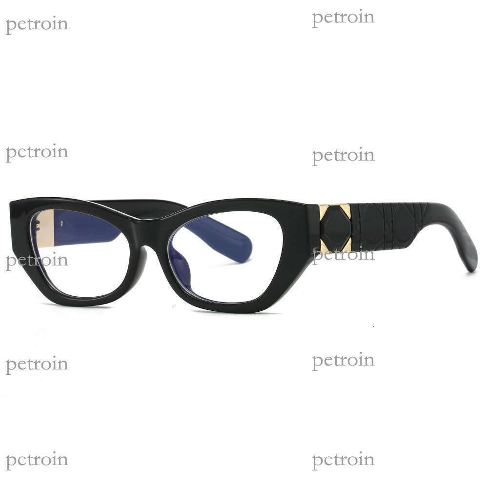 New Personality Cat Eye Frame Fashion Street Style Versatile Decorative UV Protection Sunglasses Can Be Customized with Prescription