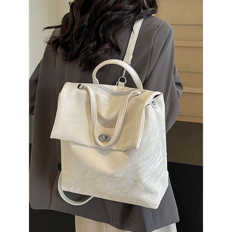 Autumn New Neutral Style Backpack Fashionable Women's Backpack, Summer New Simple Casual Large Capacity Backpack Autumn New Rock Pattern Designer