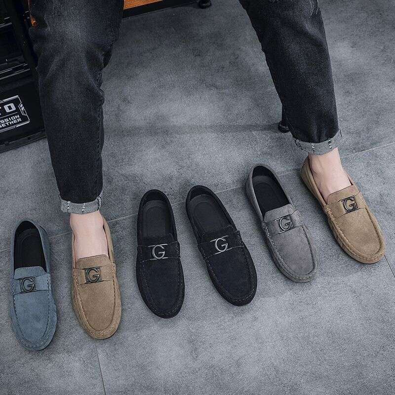 Doudou Autumn New One Step Soft Sole Driving Youth Casual Versatile Lefu Shoes Men's