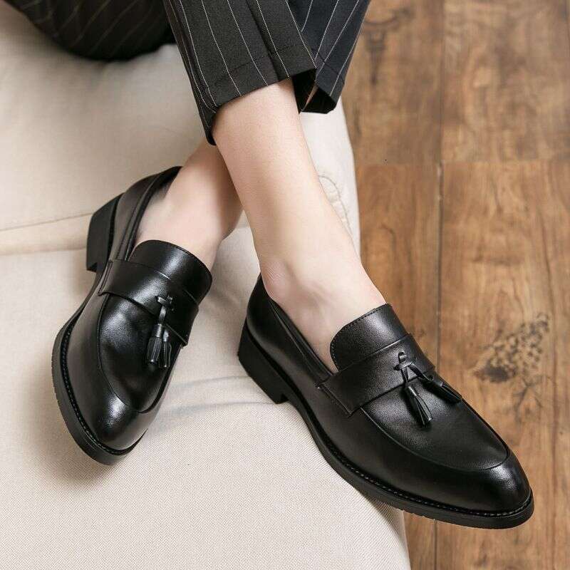 Lefu British Fashion Su One Foot Pedal Korean Version Casual Small Size Business Leather Men's Wedding Shoes
