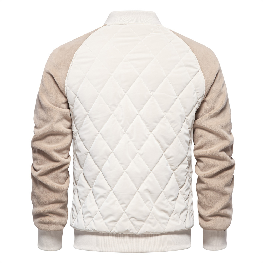 2025 New Men's Fleece Lined Jacket Autumn Winter Thickened Coat Casual Drop Shoulder Male Outerwear Warm Jacket EUR size: S-2XL