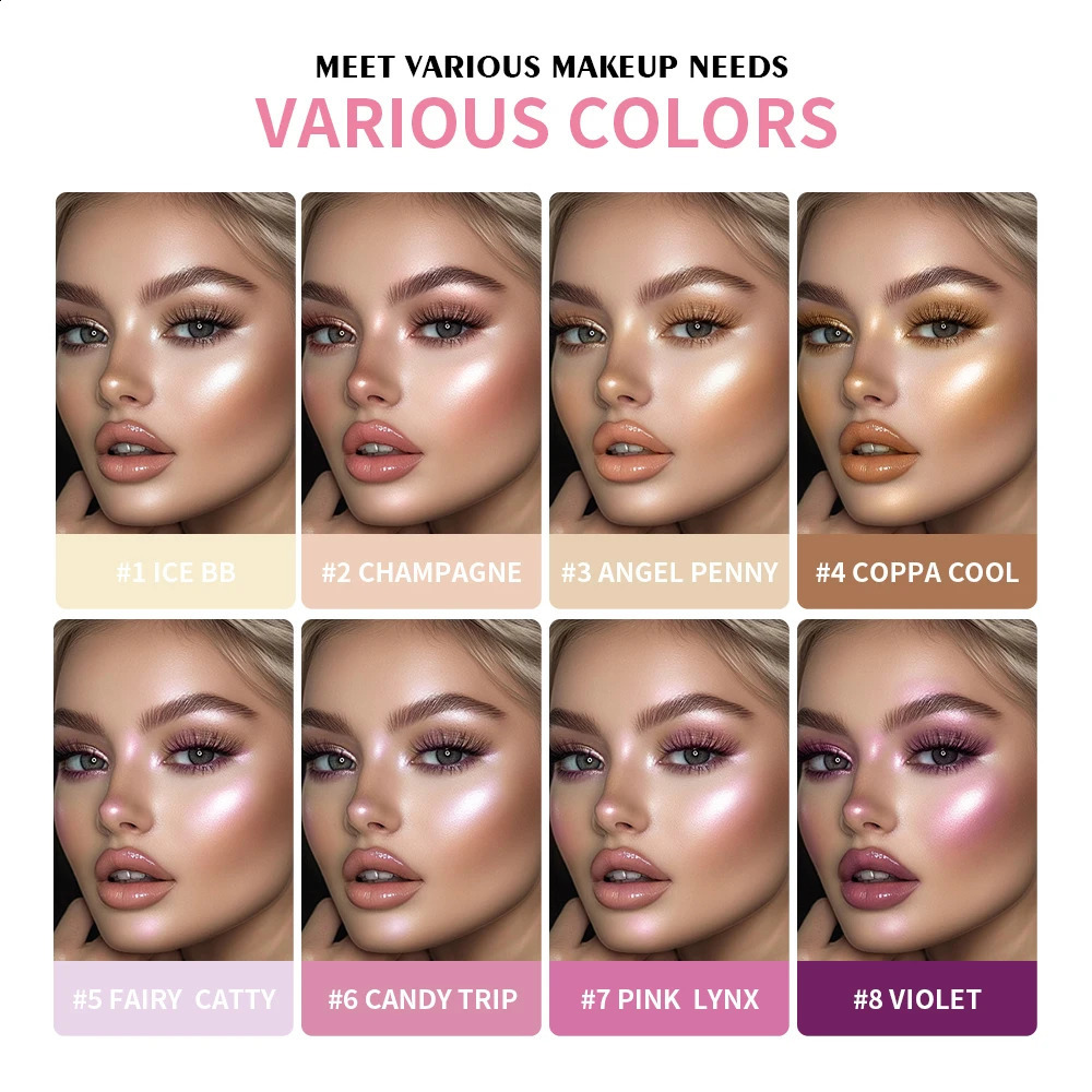 High Gloss Cement Case Cream Palette Set Makeup Matte Shimmer Finishes with Pink Brown Nude Tones Long-Lasting Curve Case 250814