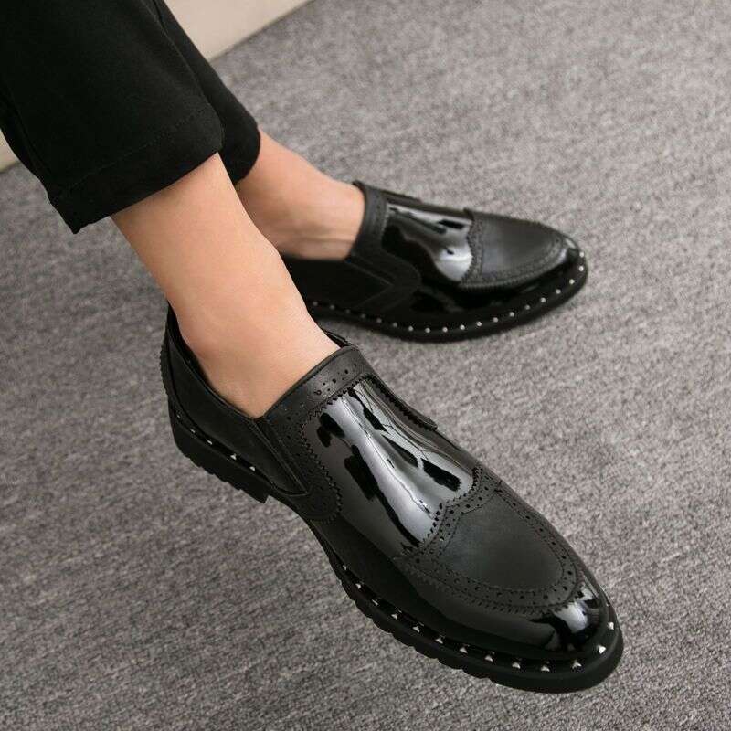 Men's Loafers Breathable Casual Leather Moccasins Business Slip On Shoes