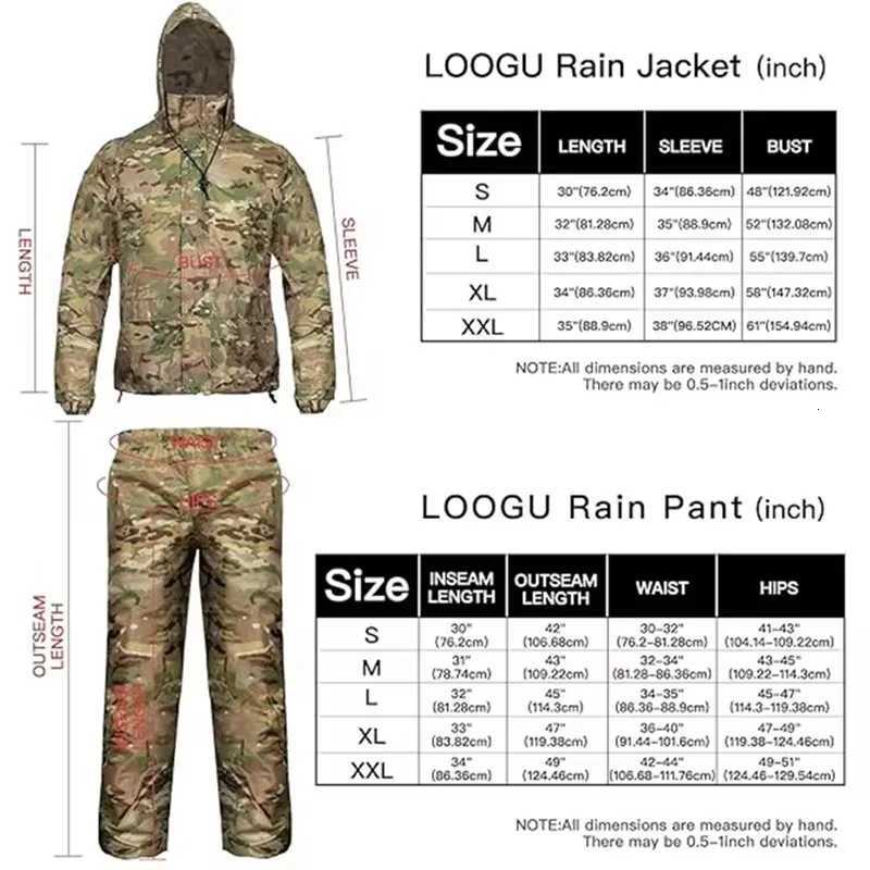 Rain Coat Set Suit Adults Unisex Men Women Camp Raincoat Set Hiking Hunting Fishing Outdoor Rainwear Rain Gears Cover Cp Tree Y250814