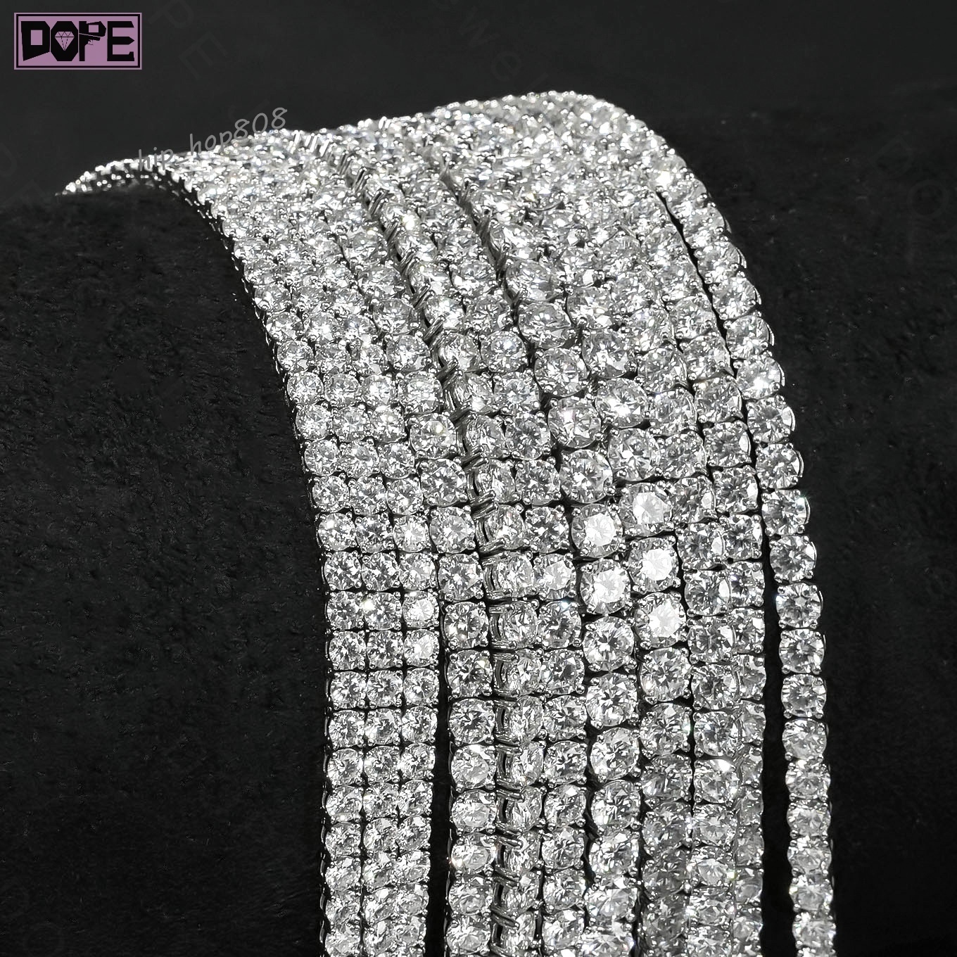Diamond Jewelry 2mm 3mm Diamond Chain 925 Silver IGI CVD HPHT VVS Lab Grown Diamond Tennis Chain