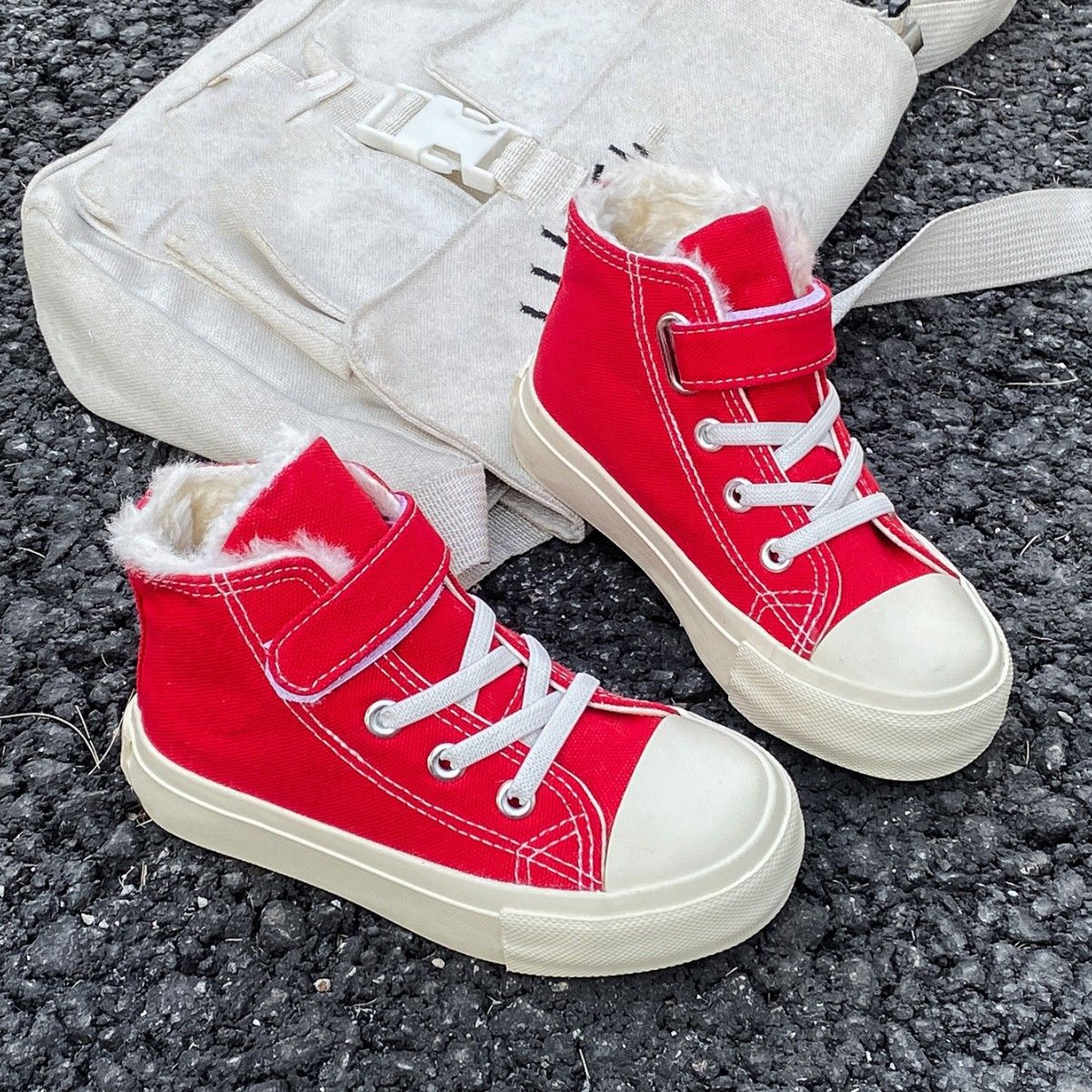 Kids Winter Board Shoes Thicken Plush Warm Children Boys Girls Cotton Shoes Kidsnest Square Head Kids Cotton Boots Toddler Winter Shoes Youth Size US8