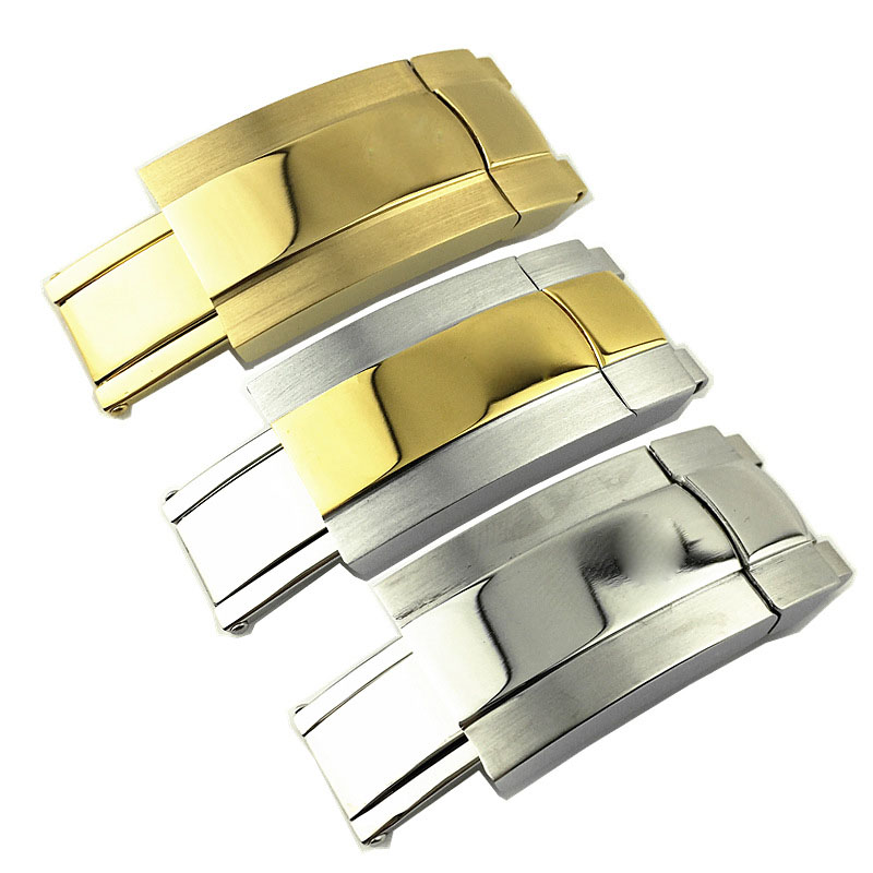 Watch Bands 9*9mm Stainless Steel Solid Watch Clasp 16mm Strap Accessories