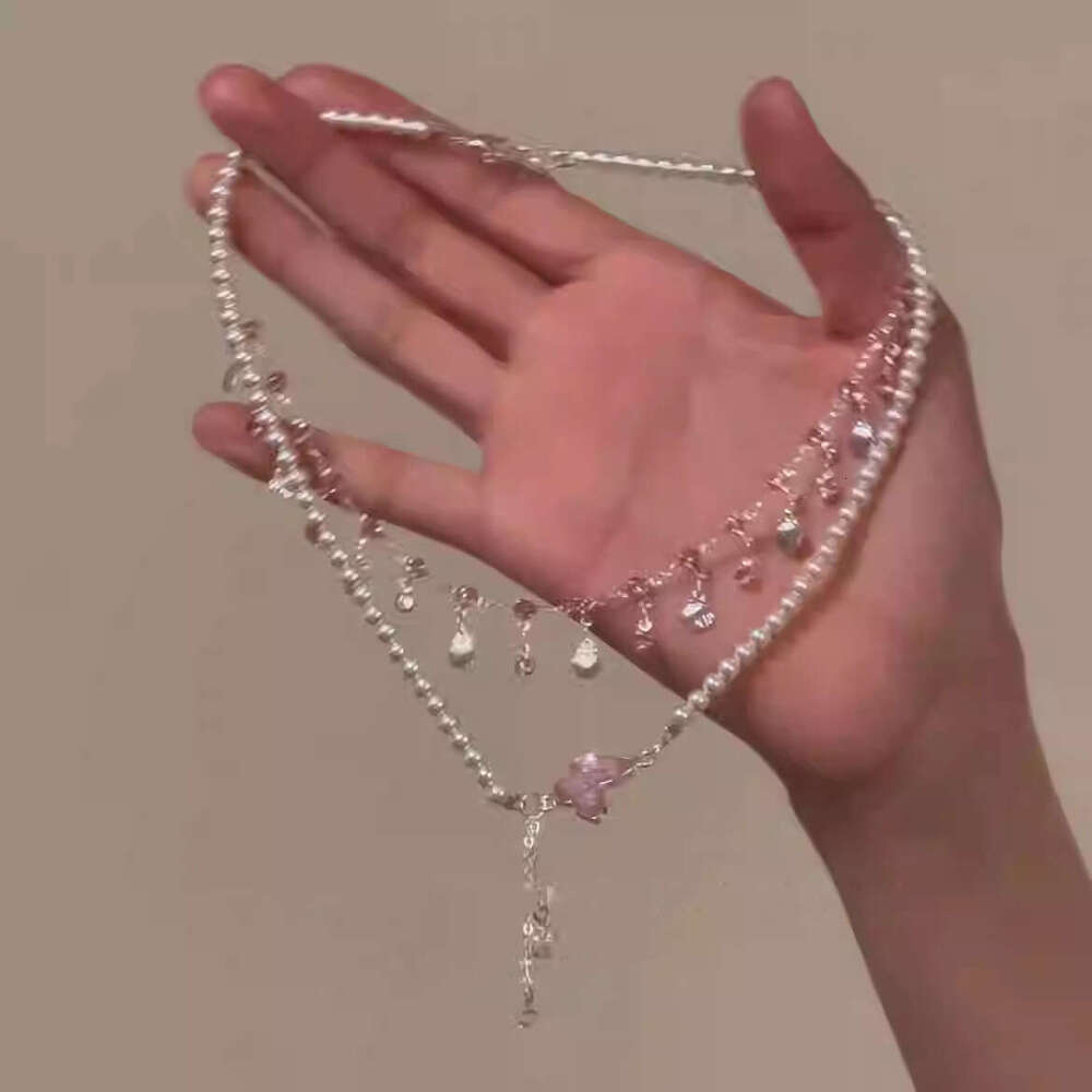 Multi-Layer Zirconia Necklace - 18K Gold/Rhodium Plated Geometric Choker Set | French Minimalist Jewelry (HN6819-5)