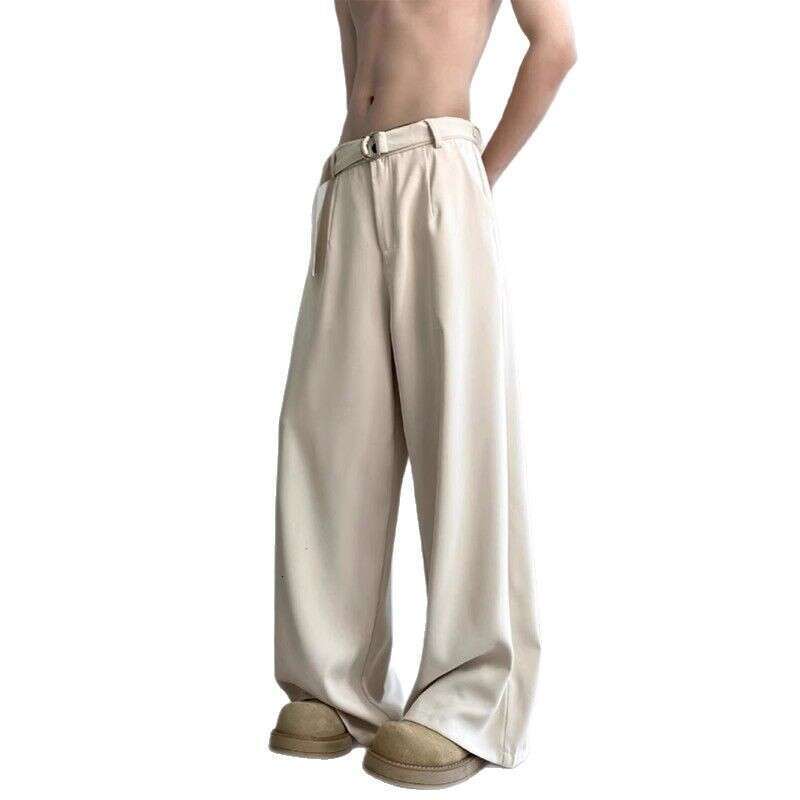 Cleanfit Scimitar Trousers Men Spring Loose High-End Casual Trendy American Style Draped Wide-Leg Pants B5