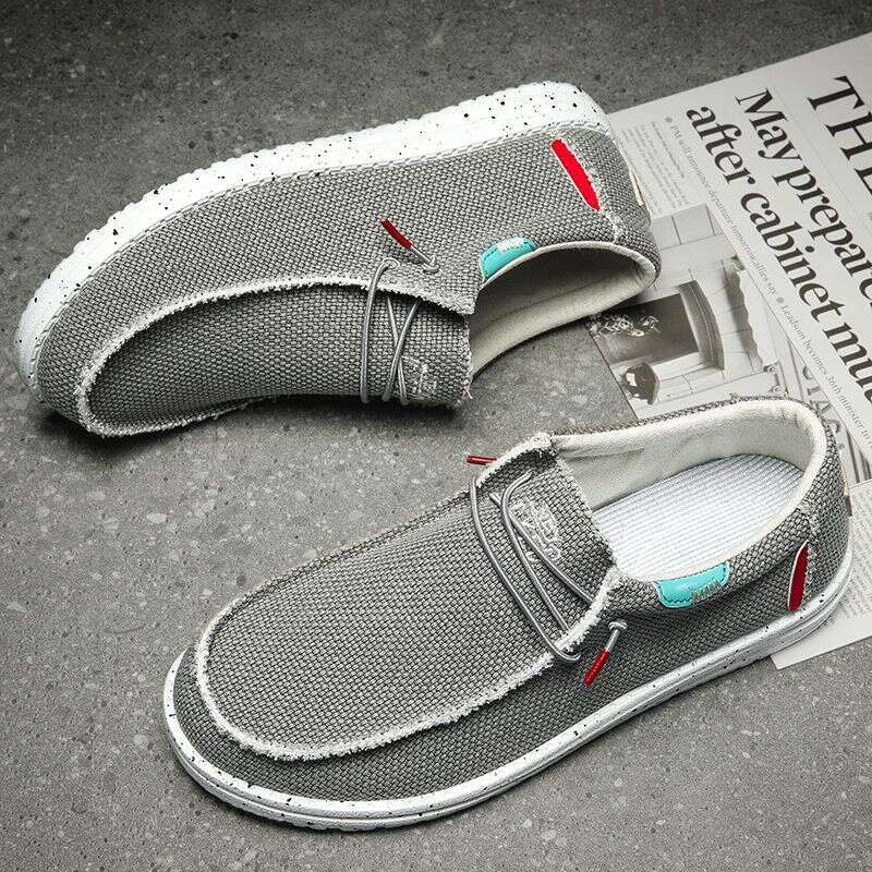 Slip-On Canvas for Man Casual Walking Outdoor Lightweight Men's Tennis Running Shoes Loafers