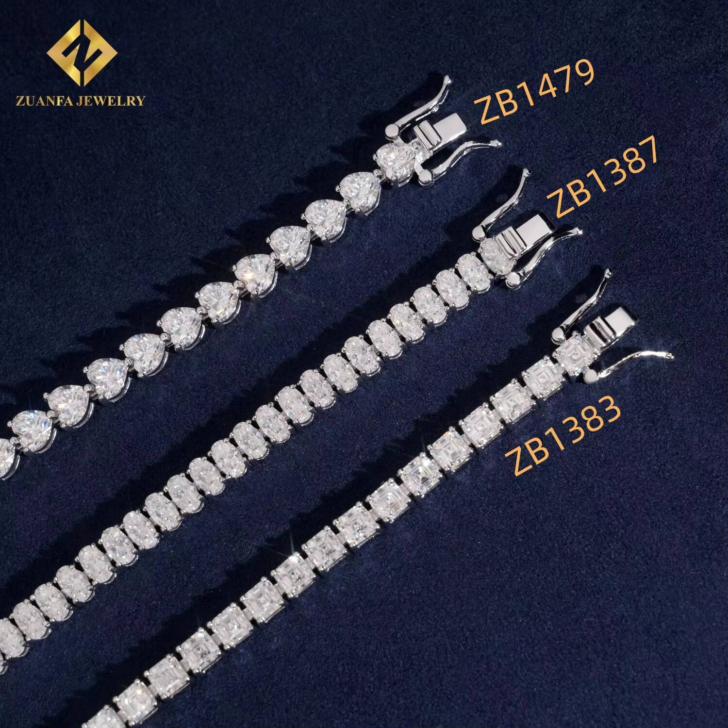 New Trendy Luxury Design Bracelets for Women Iced Out With Moissanite Diamond Charm Tennis Bracelet