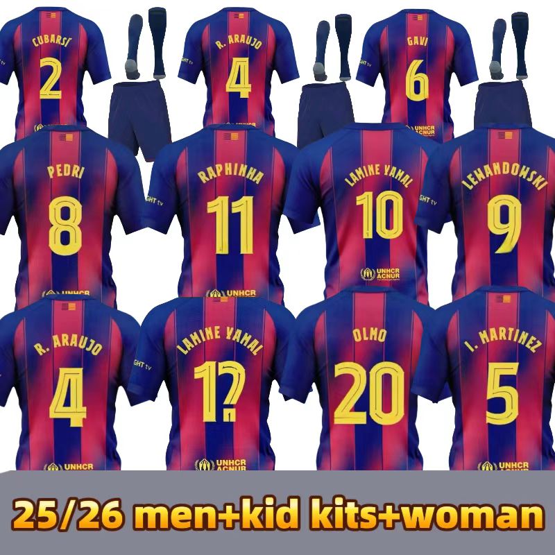 25 26 Barcelone LAMINE YAMAL PEDRI GAVI Soccer Jersey LEWANDOWSKI FERRAN Barcelonaes Football Shirt 10 11 Retro Football Shirt 2025 BarcelonaTracksuit Men Kids