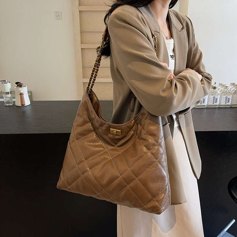 Quilted Chain for Women 2025 New Commuter Versatile Shoulder High-End Large Designer Bags Capacity Tote Bag
