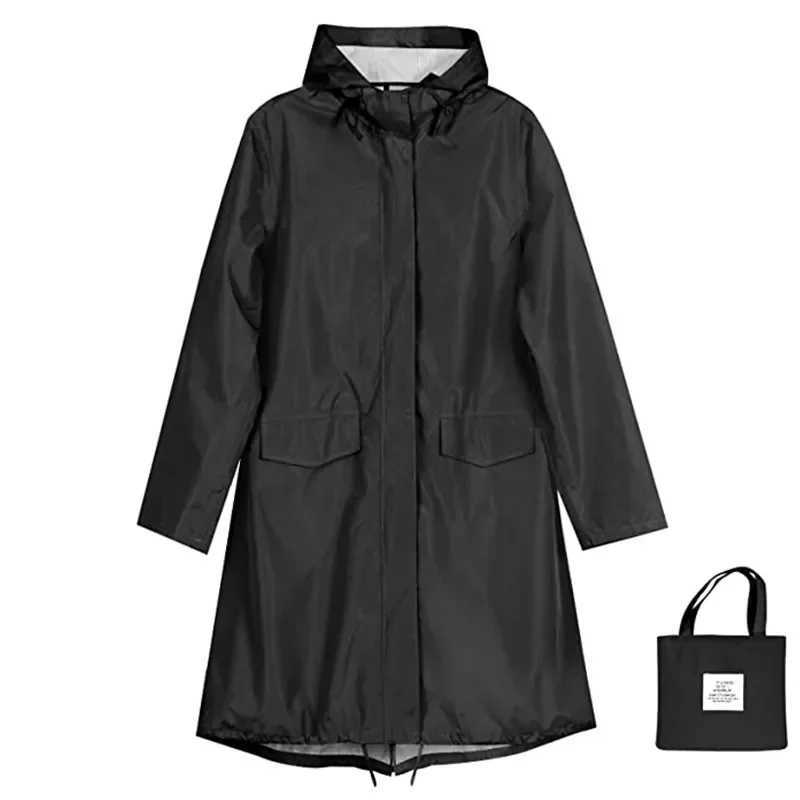 Women New Stylish Raincoat Women Rain Poncho Coat Outdoor Tourist Lightweigh Waterproof Zipper Ladies Rainwear Y250814