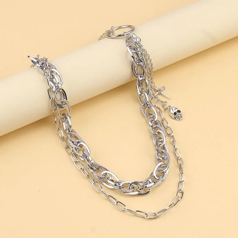 Hip Hop Skull Pants Waist Chain Men Women Cool Jeans Chain Keychain Wallet Chain Gothic Biker Fashion Accessories 250814