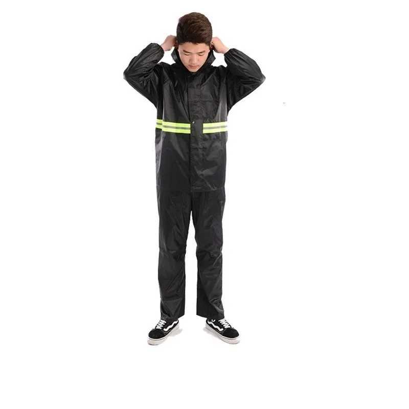 Raincoat Rain Pants Suit Mens Long Body Anti-rainstorm Electric Motorcycle Take-away Riding Raincoat Y250814