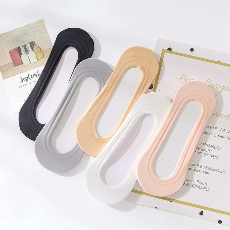 Boat socks female shallow mouth summer thin ice white socks female short socks cotton socks bottom silicone non-slip invisible hot-sale products