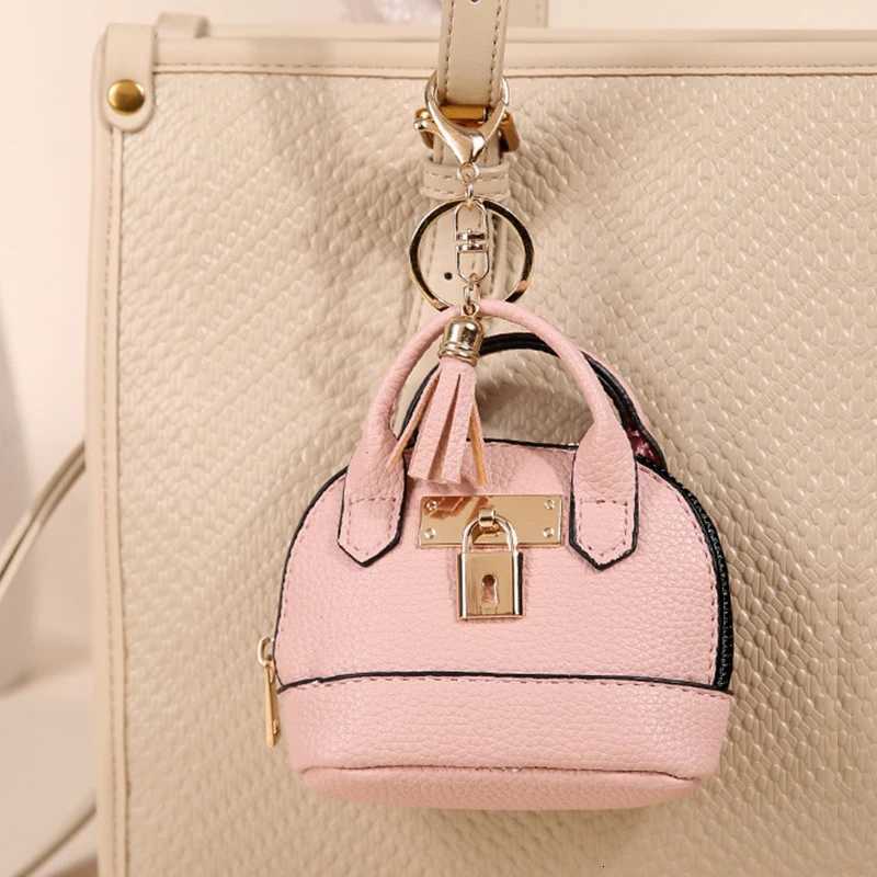 With Keychain Mini Luxury Phone Bag Mini Handbag Coin Purse Leather Coin Bag Simple Gift Mini Storage Pouch Y250815