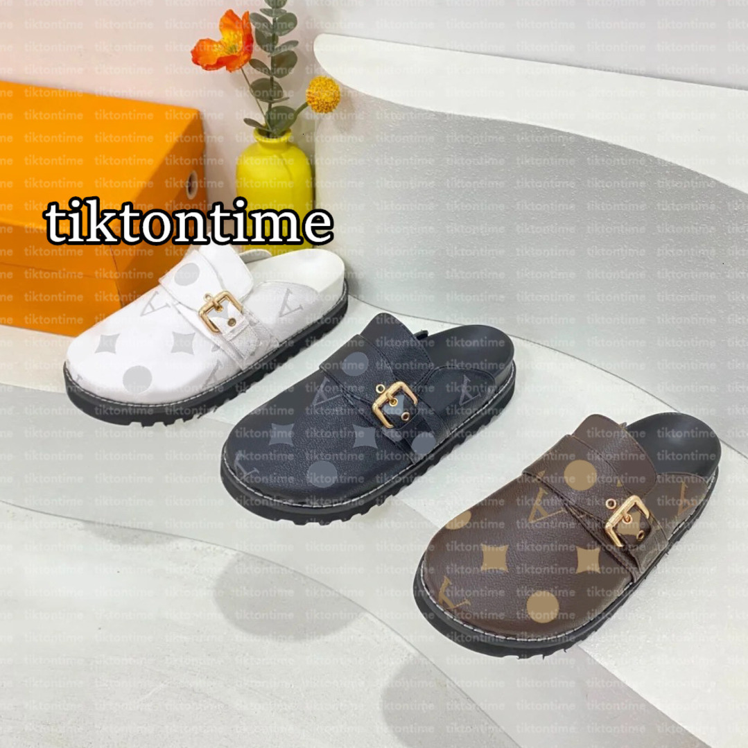 Designer Slippers lvly Flat Scuffs sandals Calfskin Mules cosy clog man Slippers Letter Printing Comfort Casual sliders womens Platform sandals fluffy shoes 35-45