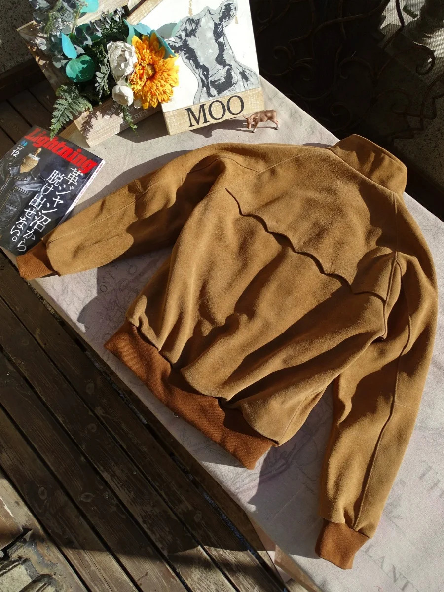 Suede Cowhide Classic British Leather Jacket 250808
