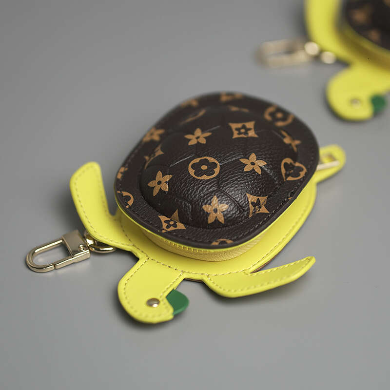 Diving Champion Same Style Turtle Detachable PU Leather Cartoon Cute Mini Keychain Pendant
