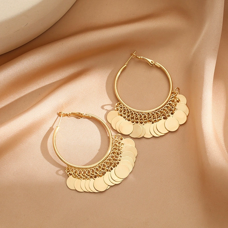 Sophisticated Statement Accessories: Premium Quality Round Tassel Hoop Earrings