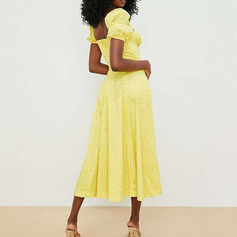 Women's Clothing 2024 New Small Fresh Floral Slim Fit Slit European And American Camisole Dress For