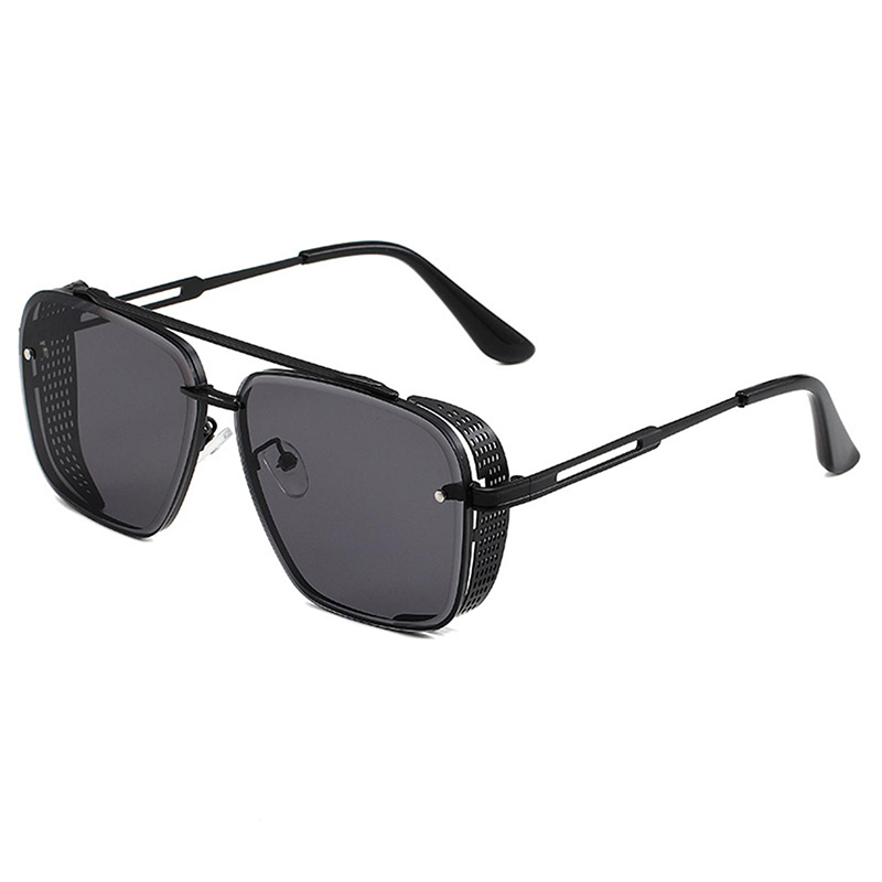 Square Sunglasses Retro Vintage Style Metal Frame UV Protection Fashion Shades for Outdoor