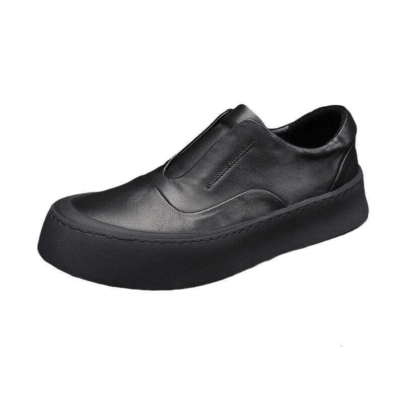 Casual Leather Made Of Men's Genuine Leather, Breathable, Wear-resistant, Versatile, Korean Style Trendy Shoes, White