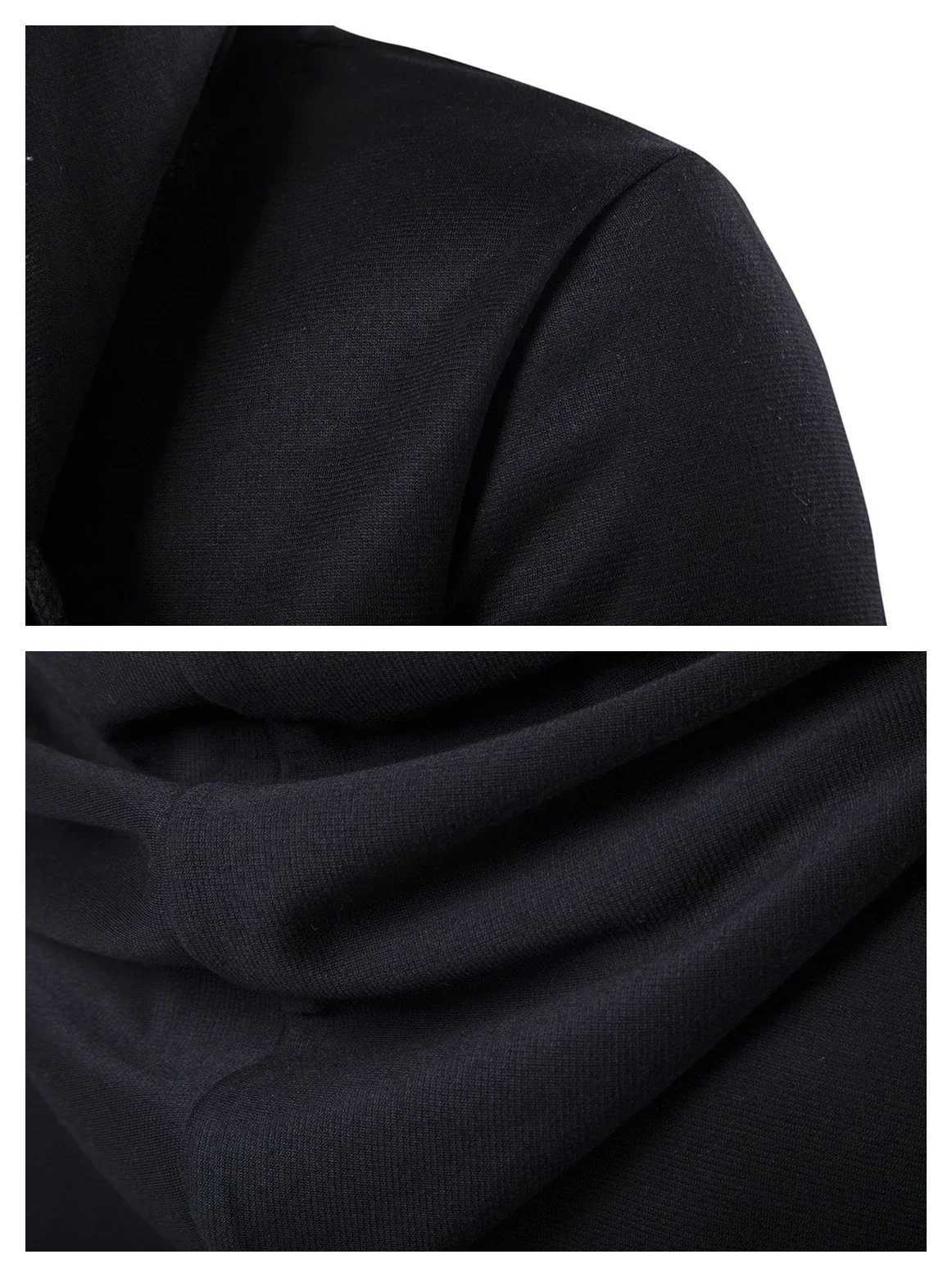 2025 Brand New Dark Mens Trench Coat Men Cloak Mid-Length Hooded Coat Large Size Outerwear Mens Clothing Overcoat For Men W250815