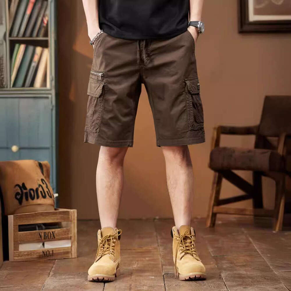 American Style Trendy Brand Cargo Men's Summer Loose Mid-Length Pants New Casual Five-Point Shorts B5