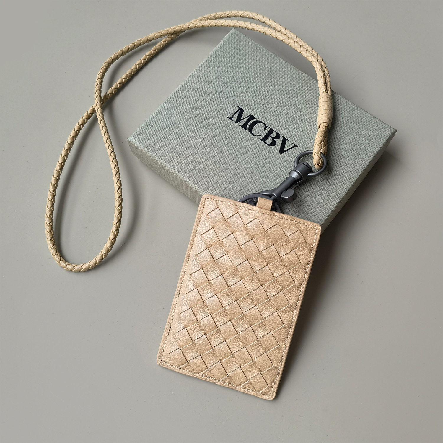 Luxury Brand Designer Card Holder Sheepskin Work Document Bag Genuine Leather Men Fashion ID Name Card Women's Employee Bags
