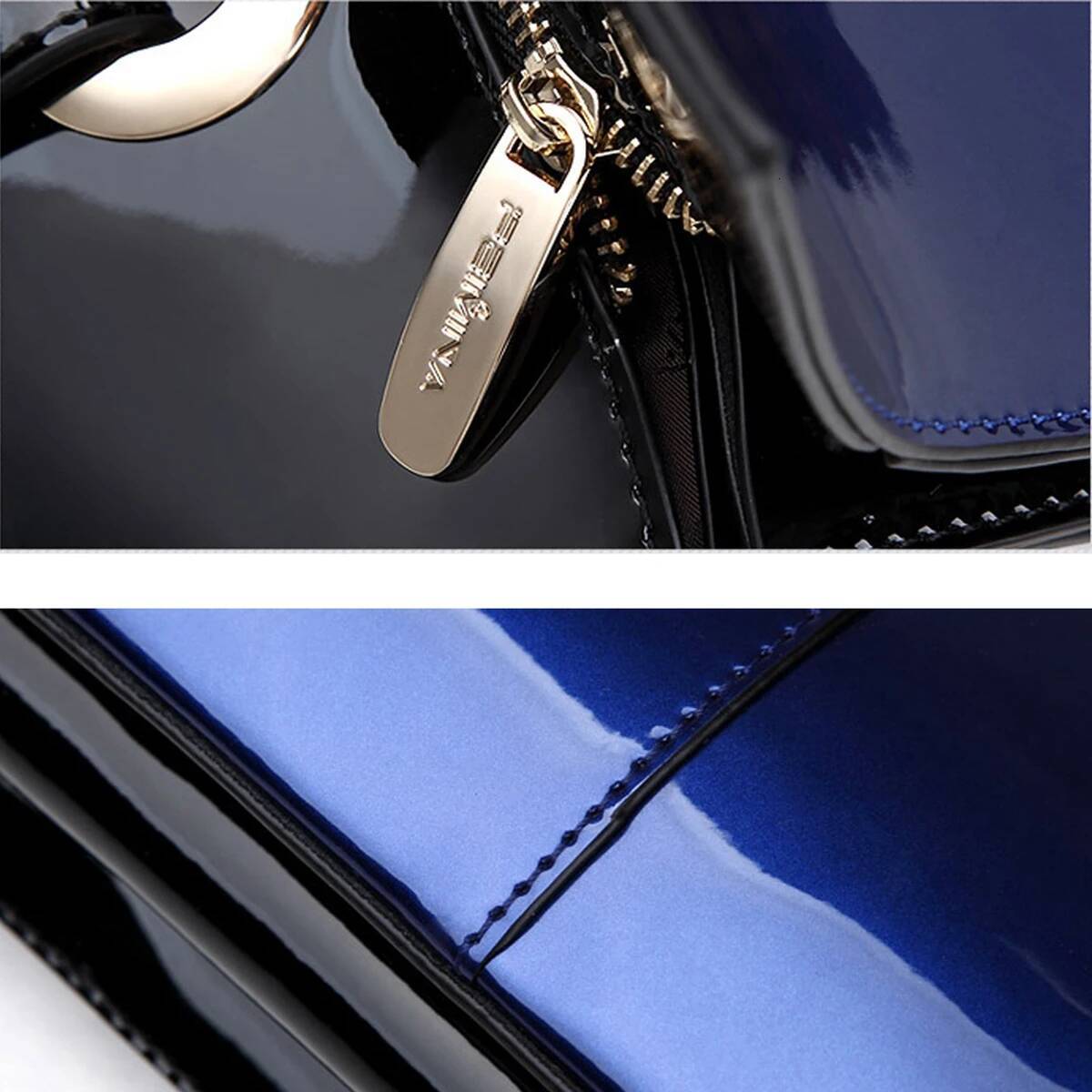 Patent Leather Handbags For Women,Designer, Tote Bag Large Capacity,Business Vintage Shiny Underarm Purses Shoulder Bags