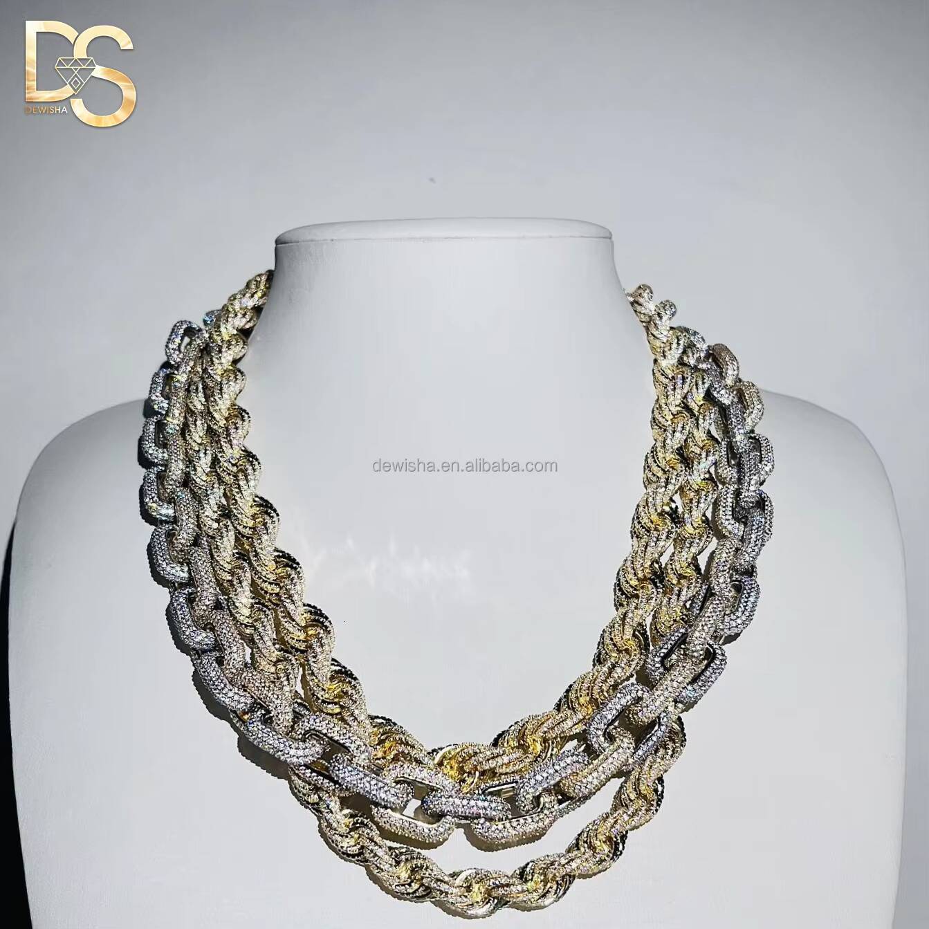 4mm 5mm 6mm 7mm 8mm 10mm Cuban Link Chain 925 Sterling Silver Rope Necklace for Men Women